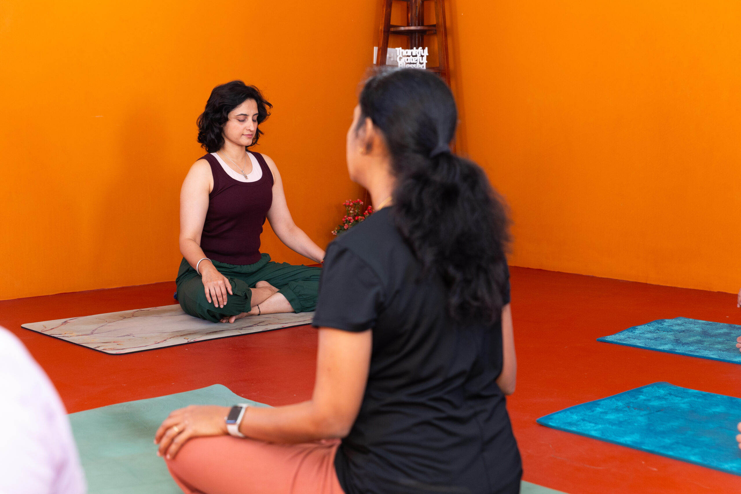 Shruthi in one-on-one healing session — personal yoga and mindfulness
